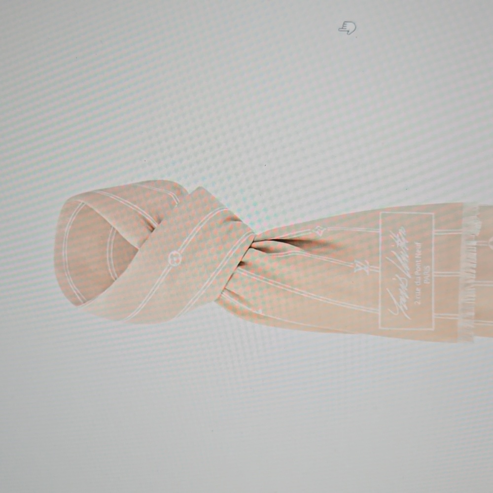 Louis Vuitton monogram stripes stole scarv. Beige - Picture 5 of 5